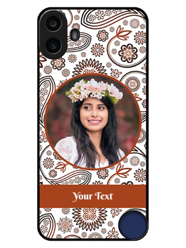 Custom Nothing CMF Phone 1 Custom Glass Phone Case - Abstract Flower Design
