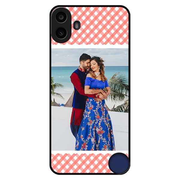 Nothing CMF Phone 1 Custom Glass Phone Case - Pink Pattern Design
