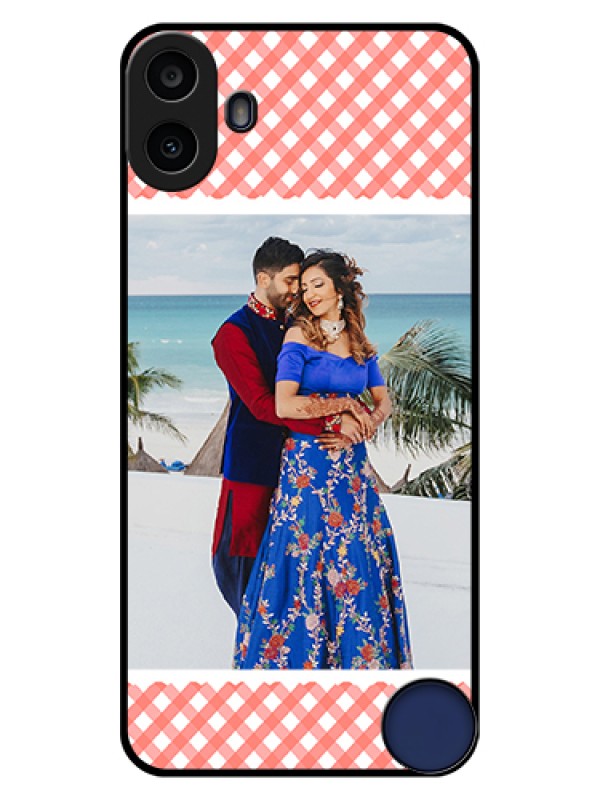 Custom Nothing CMF Phone 1 Custom Glass Phone Case - Pink Pattern Design