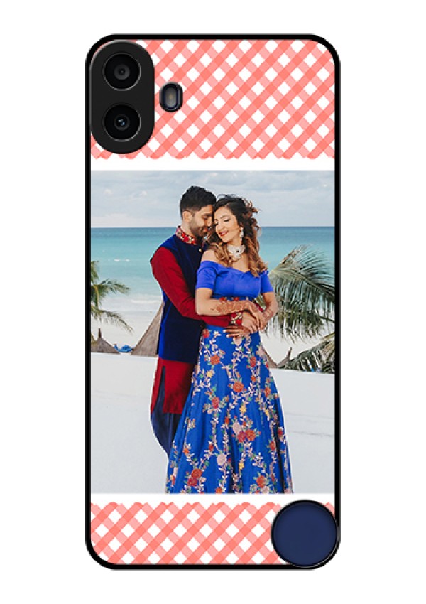 Nothing CMF Phone 1 Custom Glass Phone Case - Pink Pattern Design