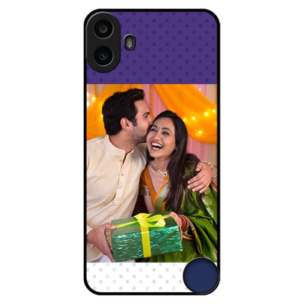 Nothing CMF Phone 1 Custom Glass Phone Case - Violet Colored Pattern Design Nothing CMF Phone 1 Custom Glass Phone Case - Violet Colored Pattern Design