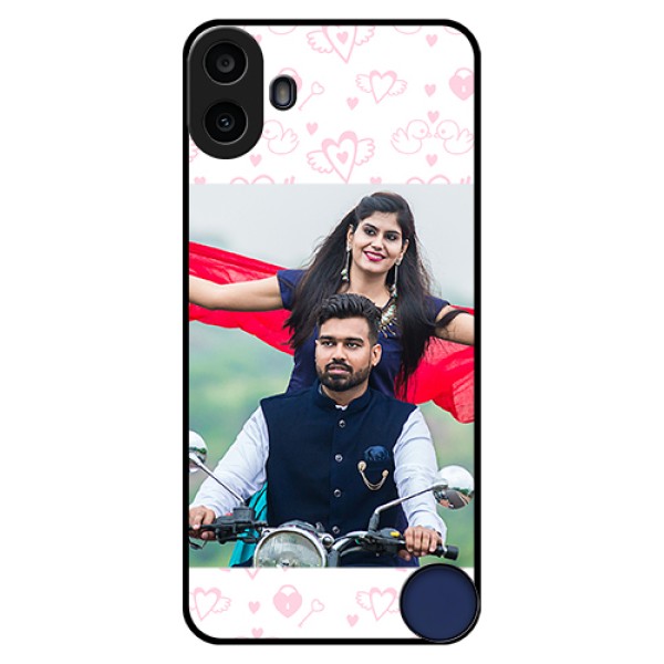 Nothing CMF Phone 1 Custom Glass Phone Case - Pink Flying Heart Design Nothing CMF Phone 1 Custom Glass Phone Case - Pink Flying Heart Design