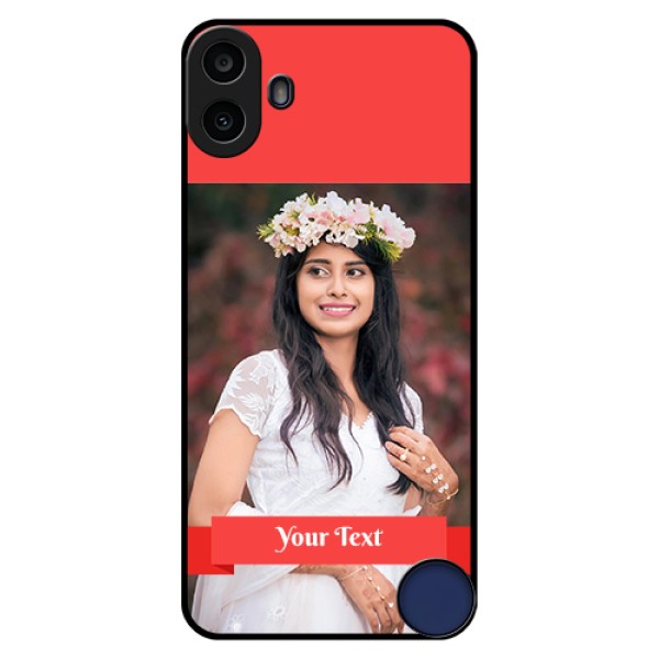 Nothing CMF Phone 1 Custom Glass Phone Case - Simple Red Color Design Nothing CMF Phone 1 Custom Glass Phone Case - Simple Red Color Design