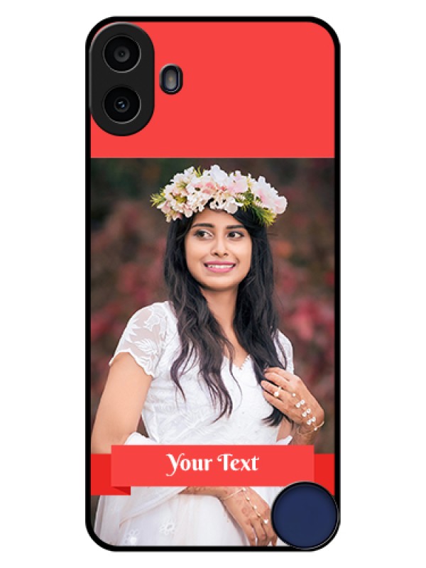 Custom Nothing CMF Phone 1 Custom Glass Phone Case - Simple Red Color Design