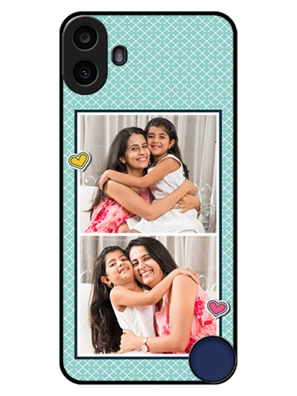 Custom Nothing CMF Phone 1 Custom Glass Phone Case - 2 Image Holder With Pattern Design