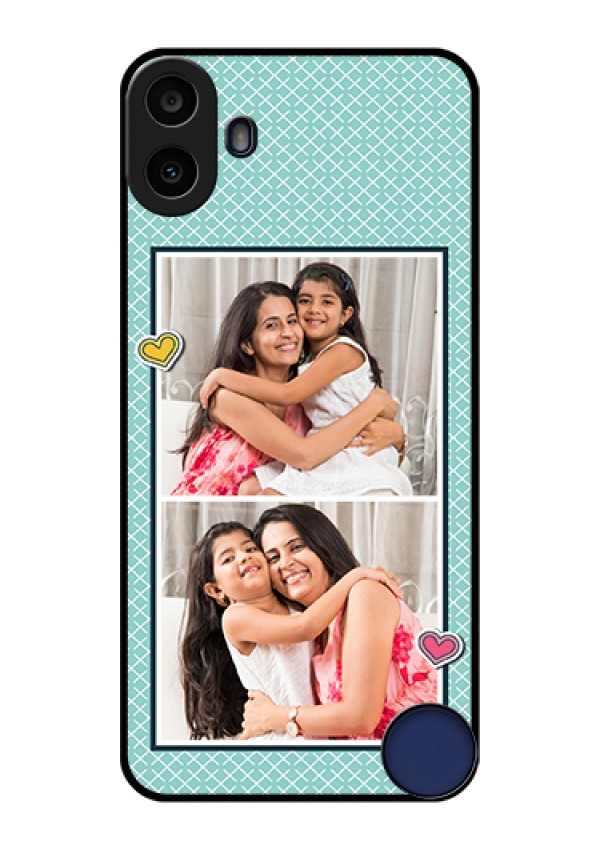 Nothing CMF Phone 1 Custom Glass Phone Case - 2 Image Holder With Pattern Design