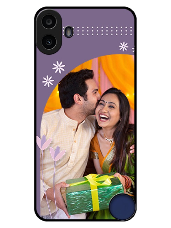 Custom Nothing CMF Phone 1 Custom Glass Phone Case - Lavender Flowers Design