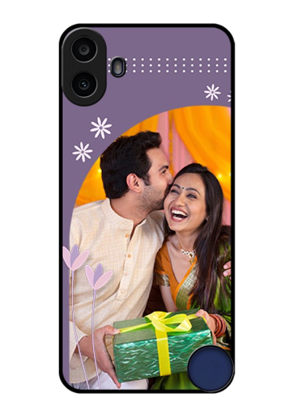 Nothing CMF Phone 1 Custom Glass Phone Case - Lavender Flowers Design