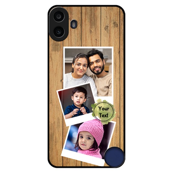 Nothing CMF Phone 1 Custom Glass Phone Case - Wooden Texture Design