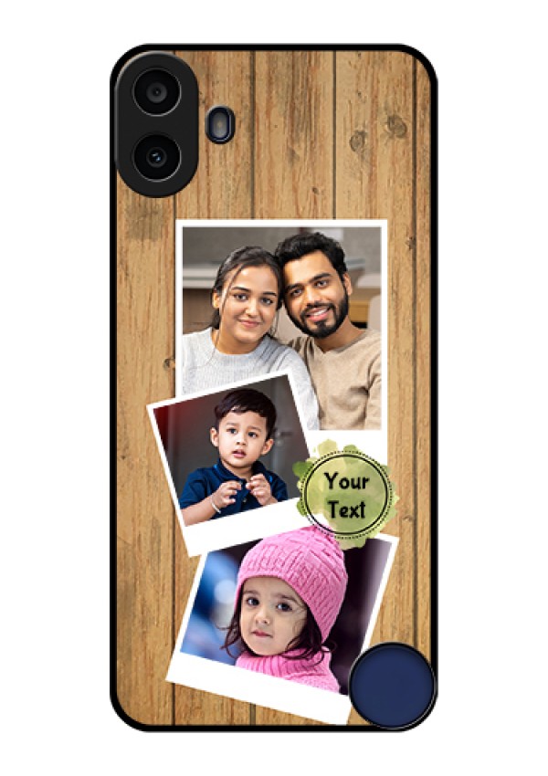 Nothing CMF Phone 1 Custom Glass Phone Case - Wooden Texture Design