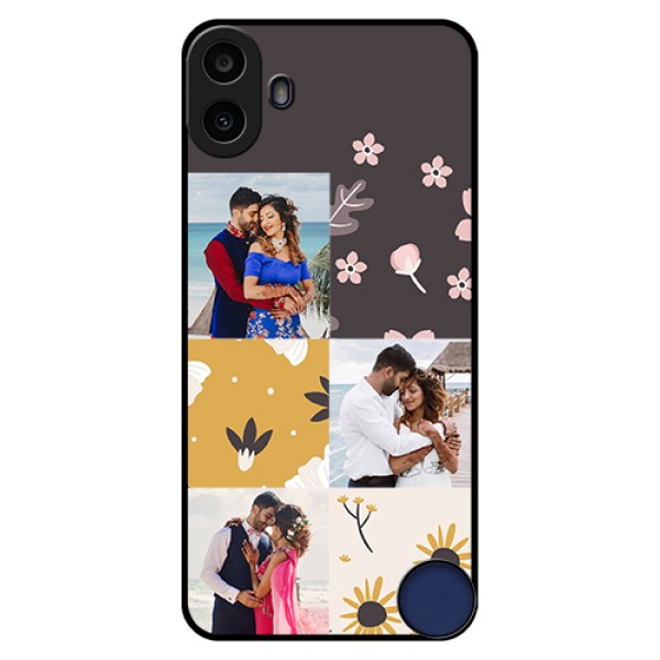 Nothing CMF Phone 1 Custom Glass Phone Case - 3 Images With Floral Design Nothing CMF Phone 1 Custom Glass Phone Case - 3 Images With Floral Design