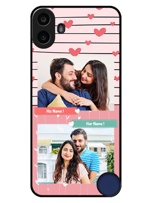 Custom Nothing CMF Phone 1 Custom Glass Phone Case - Photo With Heart Design