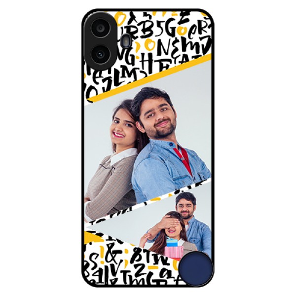 Nothing CMF Phone 1 Custom Glass Phone Case - Letters Pattern Design