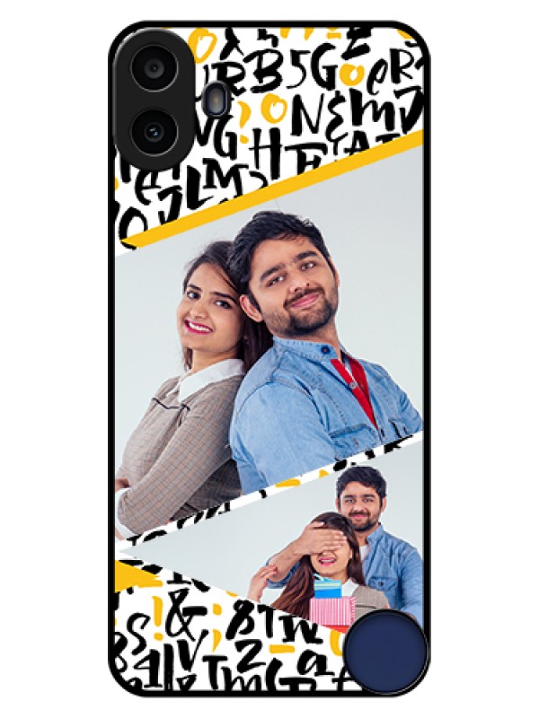 Custom Nothing CMF Phone 1 Custom Glass Phone Case - Letters Pattern Design