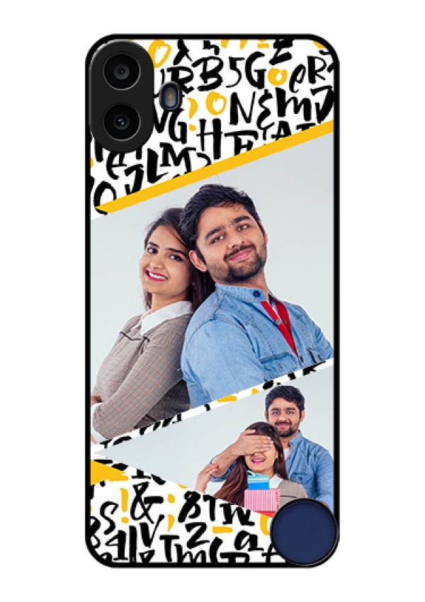 Nothing CMF Phone 1 Custom Glass Phone Case - Letters Pattern Design