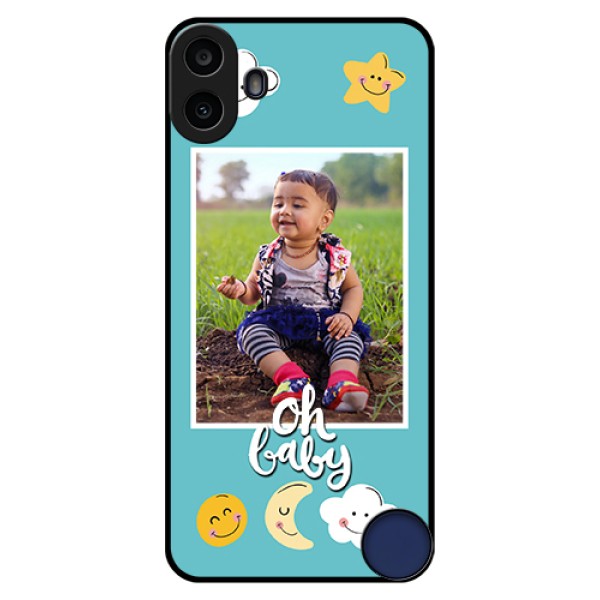 Nothing CMF Phone 1 Custom Glass Phone Case - Smiley Kids Stars Design Nothing CMF Phone 1 Custom Glass Phone Case - Smiley Kids Stars Design