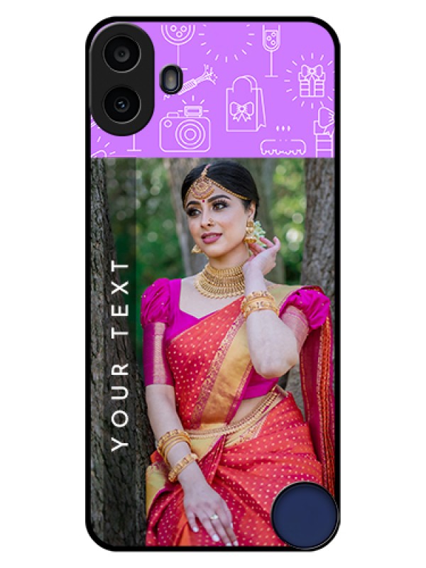 Custom Nothing CMF Phone 1 Custom Glass Phone Case - Birthday Icons Design