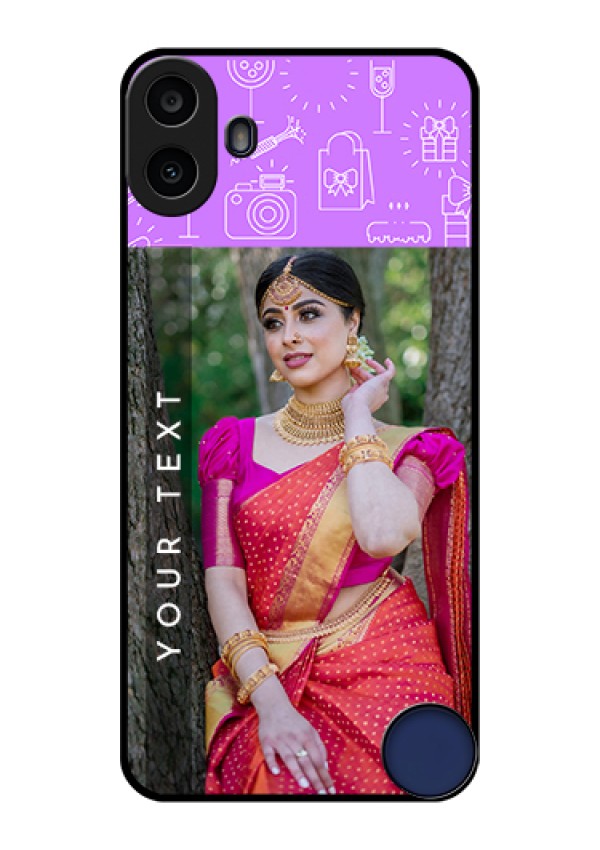 Nothing CMF Phone 1 Custom Glass Phone Case - Birthday Icons Design