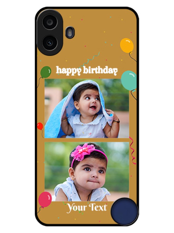 Custom Nothing CMF Phone 1 Custom Glass Phone Case - Image Holder With Birthday Celebrations Design