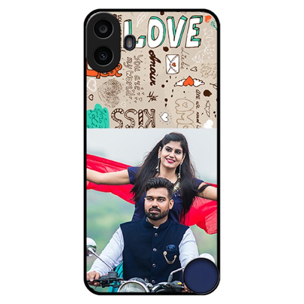 Nothing CMF Phone 1 Custom Glass Phone Case - Love Doodle Pattern