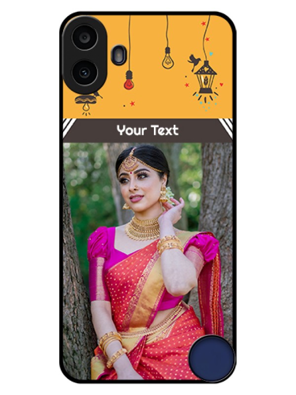 Custom Nothing CMF Phone 1 Custom Glass Phone Case - With Family Picture And Icons