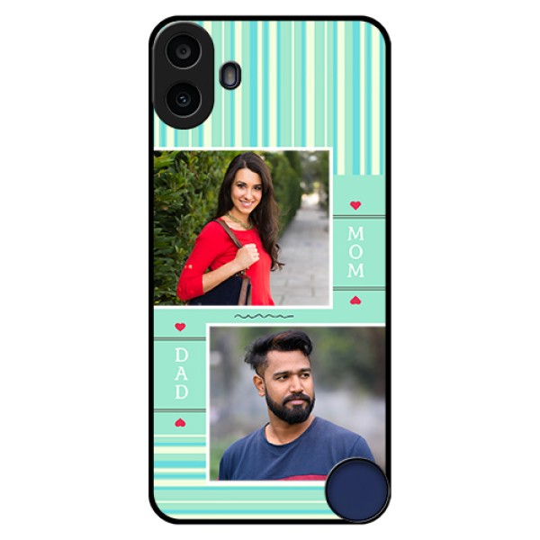 Nothing CMF Phone 1 Custom Glass Phone Case - Mom & Dad Pic Design