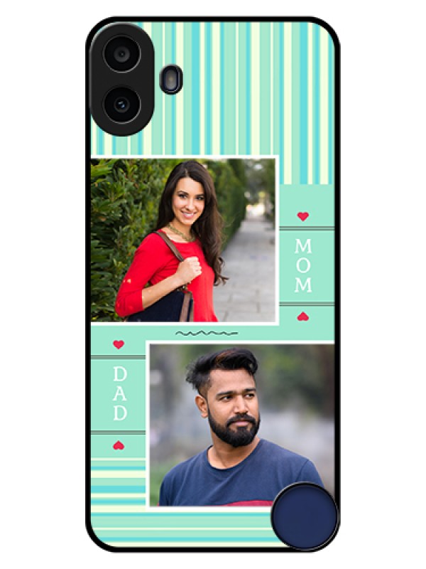 Custom Nothing CMF Phone 1 Custom Glass Phone Case - Mom & Dad Pic Design