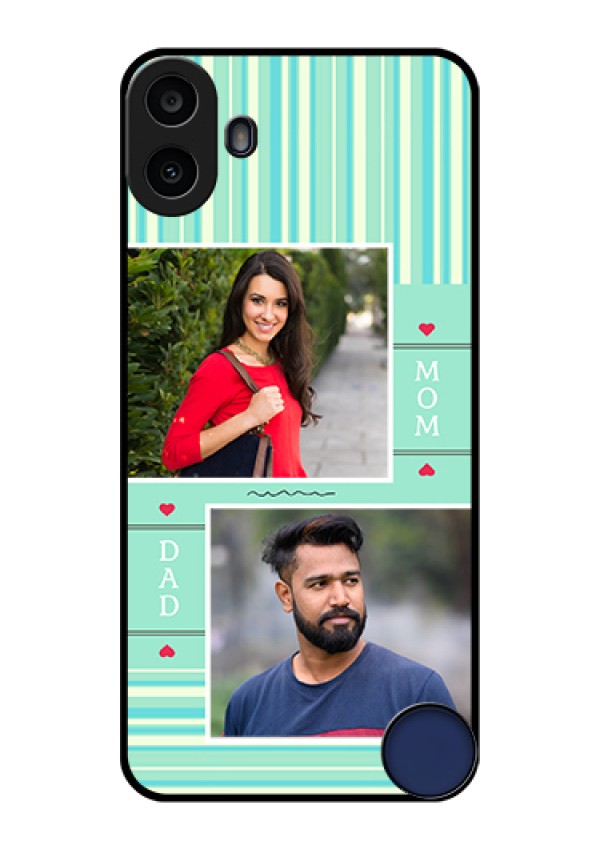 Nothing CMF Phone 1 Custom Glass Phone Case - Mom & Dad Pic Design
