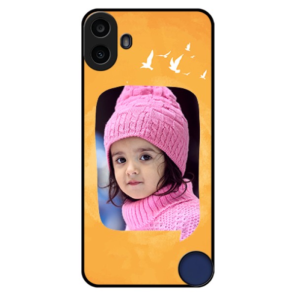 Nothing CMF Phone 1 Custom Glass Phone Case - Water Color Design With Bird Icons Nothing CMF Phone 1 Custom Glass Phone Case - Water Color Design With Bird Icons