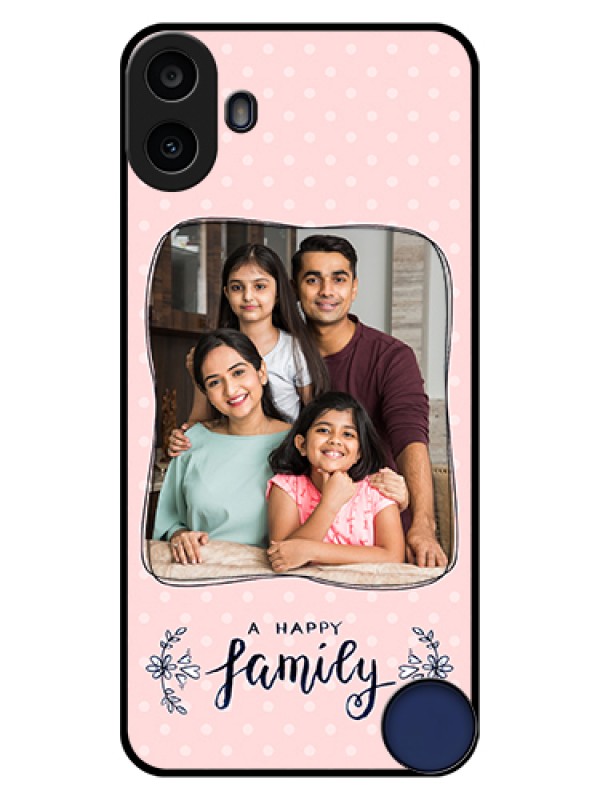 Custom Nothing CMF Phone 1 Custom Glass Phone Case - Family With Dots Design
