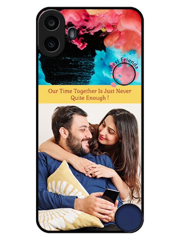 Custom Nothing CMF Phone 1 Custom Glass Phone Case - Quote With Acrylic Painting Design