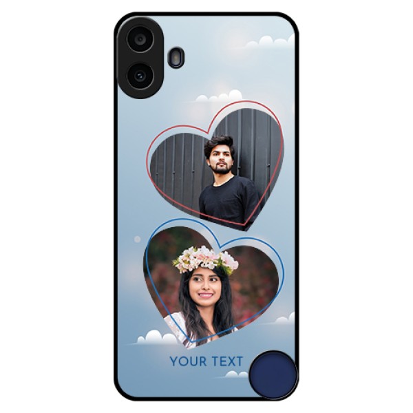 Nothing CMF Phone 1 Custom Glass Phone Case - Blue Color Couple Design Nothing CMF Phone 1 Custom Glass Phone Case - Blue Color Couple Design