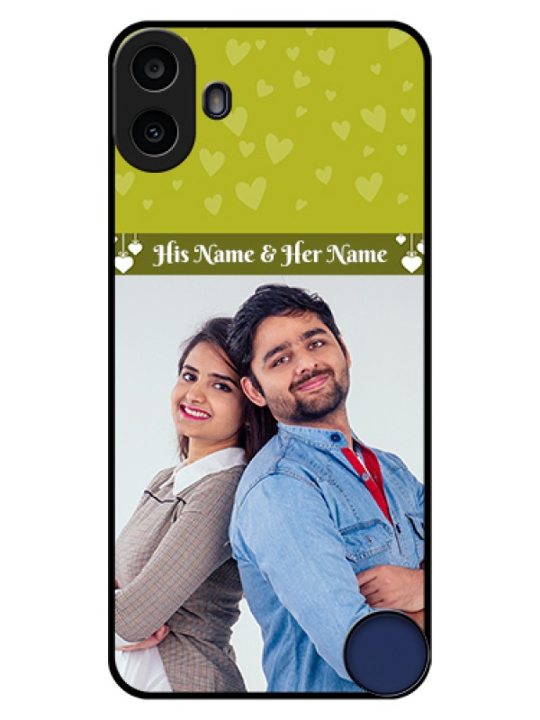 Custom Nothing CMF Phone 1 Custom Glass Phone Case - You & Me Heart Design