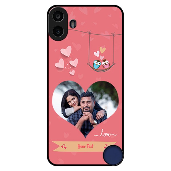 Nothing CMF Phone 1 Custom Glass Phone Case - Peach Color Love Design Nothing CMF Phone 1 Custom Glass Phone Case - Peach Color Love Design