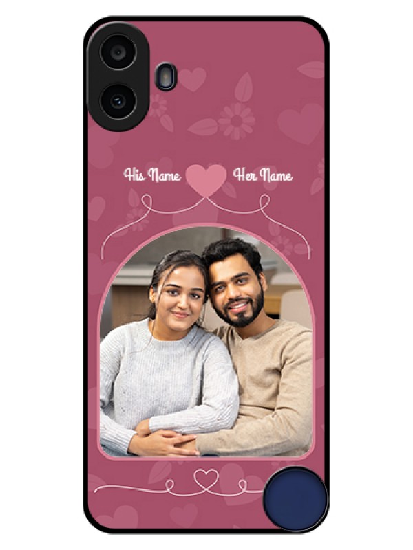 Custom Nothing CMF Phone 1 Custom Glass Phone Case - Love Floral Design