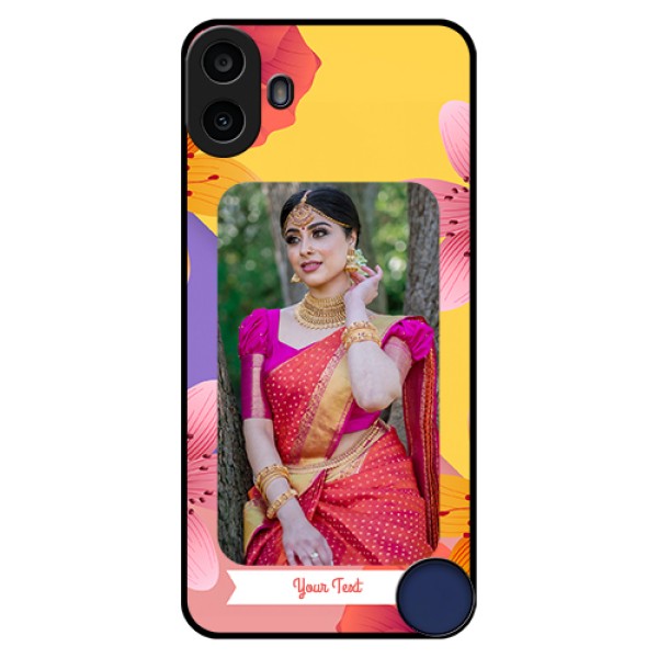 Nothing CMF Phone 1 Custom Glass Phone Case - 3 Image With Vintage Floral Design Nothing CMF Phone 1 Custom Glass Phone Case - 3 Image With Vintage Floral Design
