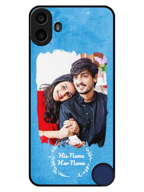 Custom Nothing Cmf Phone 1 Custom Glass Phone Case - Blue Color Vintage Design