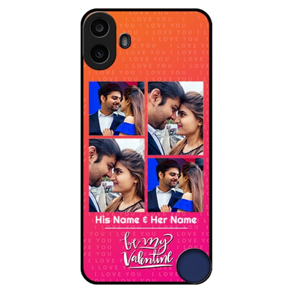 Nothing CMF Phone 1 Custom Glass Phone Case - I Love You Pink Design Nothing CMF Phone 1 Custom Glass Phone Case - I Love You Pink Design