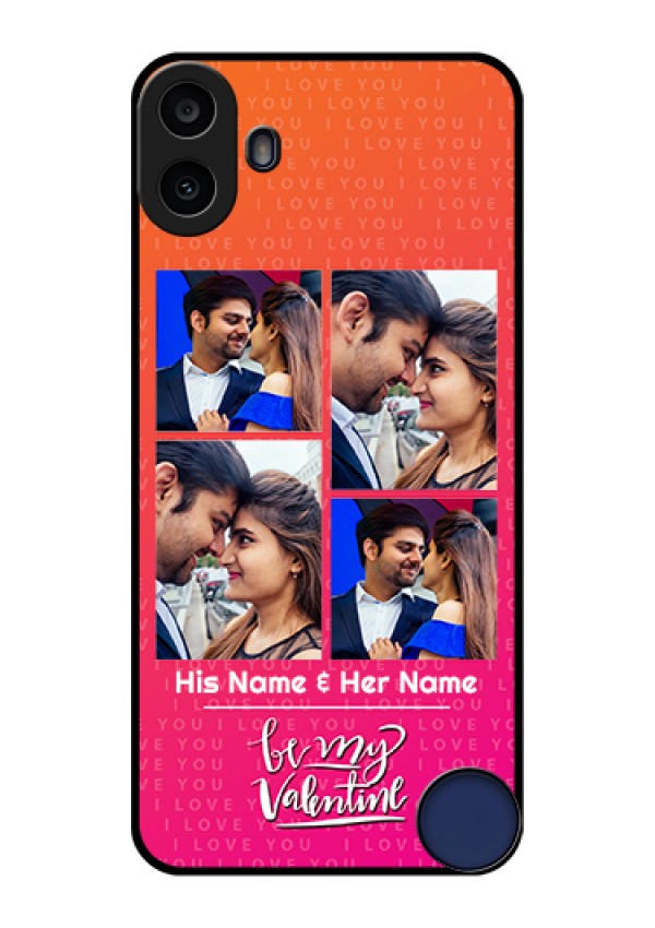 Nothing CMF Phone 1 Custom Glass Phone Case - I Love You Pink Design