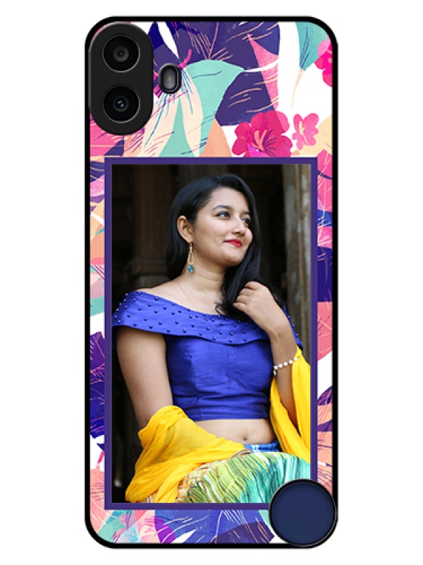 Custom Nothing CMF Phone 1 Custom Glass Phone Case - Abstract Floral Design