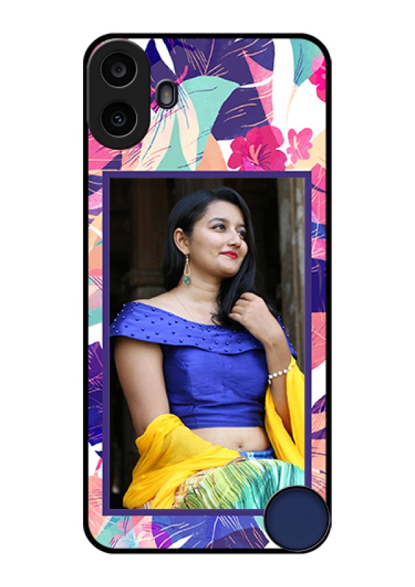 Nothing CMF Phone 1 Custom Glass Phone Case - Abstract Floral Design