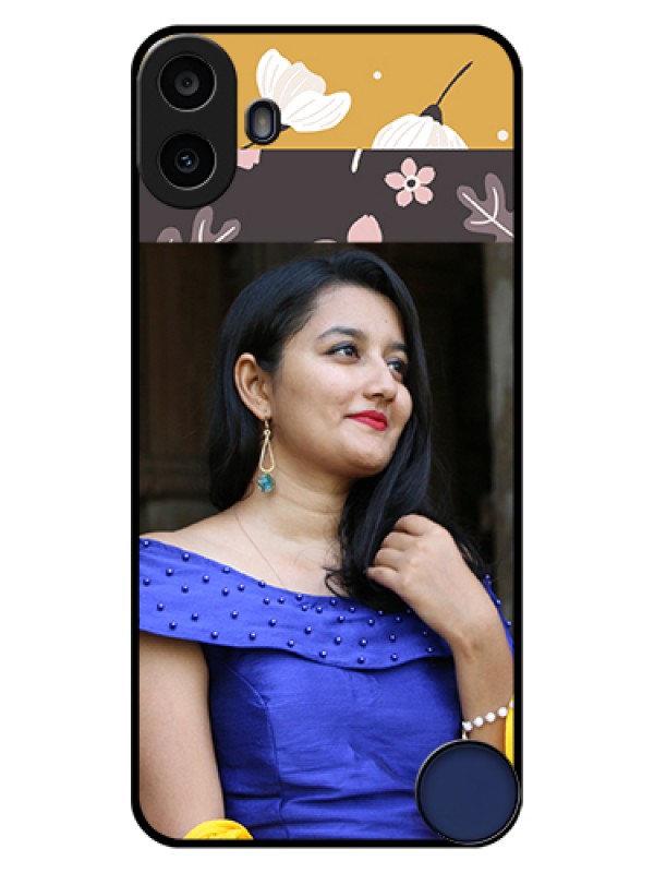 Custom Nothing CMF Phone 1 Custom Glass Phone Case - Stylish Floral Design