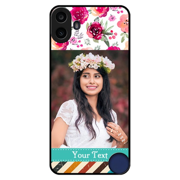 Nothing CMF Phone 1 Custom Glass Phone Case - Water Colors Floral Design Nothing CMF Phone 1 Custom Glass Phone Case - Water Colors Floral Design