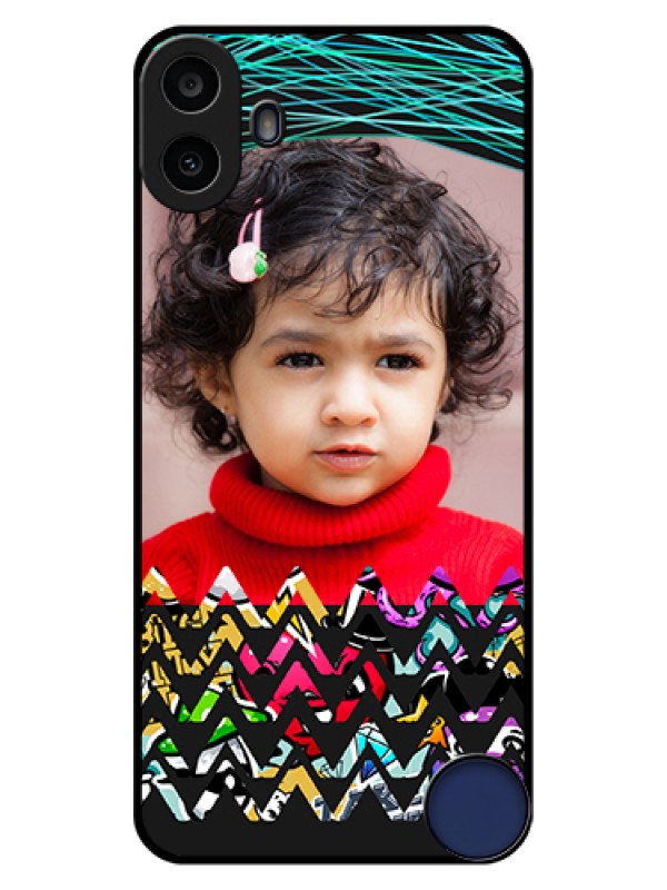 Custom Nothing CMF Phone 1 Custom Glass Phone Case - Neon Abstract Design