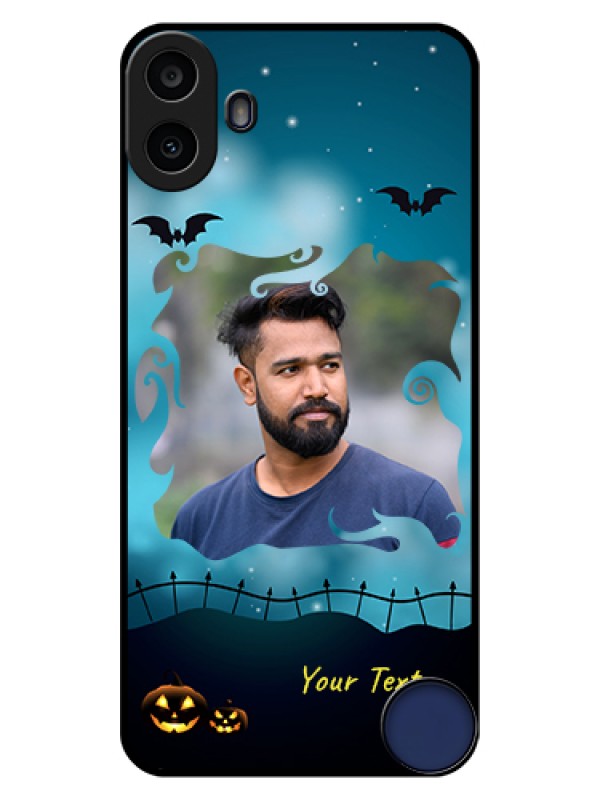 Custom Nothing CMF Phone 1 Custom Glass Phone Case - Halloween Frame Design