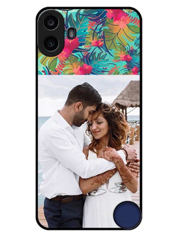 Custom Nothing CMF Phone 1 Custom Glass Phone Case - Watercolor Floral Design