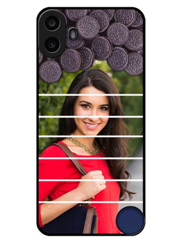 Custom Nothing CMF Phone 1 Custom Glass Phone Case - With Oreo Biscuit Design