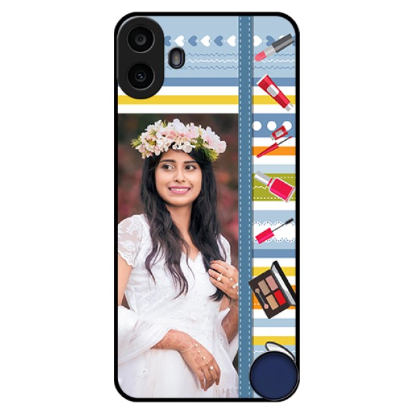 Nothing CMF Phone 1 Custom Glass Phone Case - Makeup Icons Design
