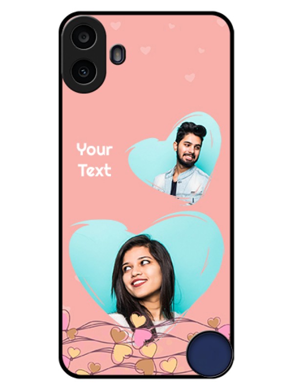 Custom Nothing CMF Phone 1 Custom Glass Phone Case - Love Doodle Design