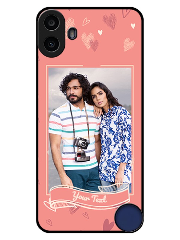 Custom Nothing CMF Phone 1 Custom Glass Phone Case - Love Doodle Art Design